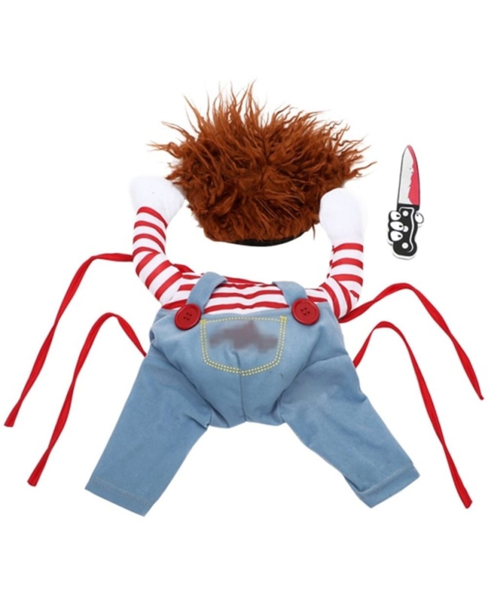 Funny Dog Clothes Dogs Cosplay Costume Halloween Comical Outfits Holding a Knife Set Pet Cat Dog Festival Party Clothing template