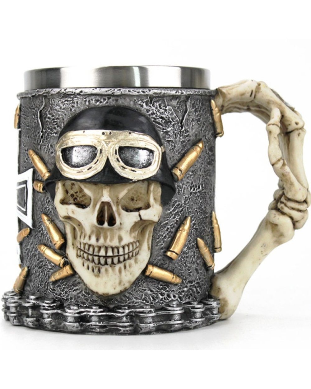 Skull Tankard Gothic Retro Biker Mug template