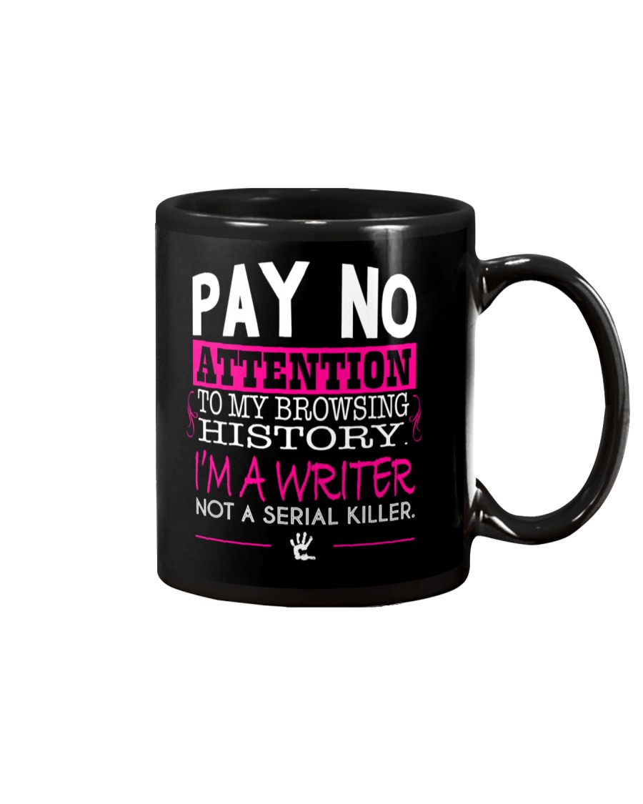 Pay No Attention To My Browsing History Pink Mug