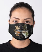 Cats Reflection Gift Friend Cat Lovers Cut Tiger Cloth face mask aos-face-mask-lifestyle-01