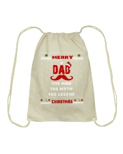 dad the man the myth the legend merry christmas Drawstring Bag thumbnail