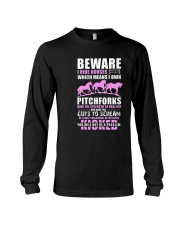 BEWARE I RIDE HORSES HORSEBACK RIDER S Long Sleeve Tee thumbnail