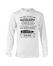 HUSBAND - CUSS A LOT - TATTOOS Long Sleeve Tee tile