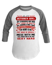 MY MIND IS DIRTY October Baseball Tee tile