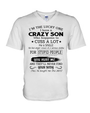 MY CRAZY SON-PCC V-Neck T-Shirt thumbnail