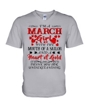 A HEART OF GOLD MARCH V-Neck T-Shirt thumbnail