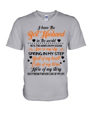 I HAVE BEST HUSBAND IN THE WORLD V-Neck T-Shirt thumbnail
