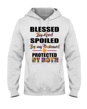 BLESSED BY GOD SPOILED BY HUSBAND Hooded Sweatshirt front