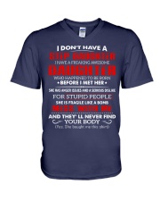 STEP DAD-HTV V-Neck T-Shirt tile