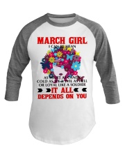 I CAN BE MEAN MARCH Baseball Tee tile