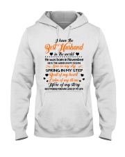 I HAVE BEST HUSBAND IN THE WORLD NOVEMBER Hooded Sweatshirt front