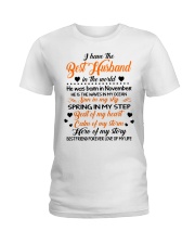 I HAVE BEST HUSBAND IN THE WORLD NOVEMBER Ladies T-Shirt thumbnail