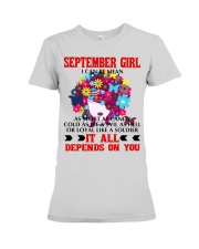 I CAN BE MEAN SEPTEMBER Premium Fit Ladies Tee tile