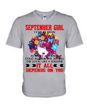 I CAN BE MEAN SEPTEMBER V-Neck T-Shirt tile