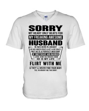 MY FREAKING AWESOME HUSBAND-PCC V-Neck T-Shirt tile