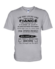 I HAVE A CRAZY FIANCÉ HE LOVES DOGS V-Neck T-Shirt thumbnail