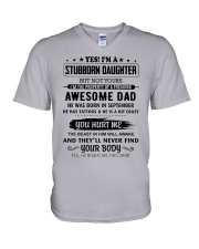 Stubborn Daughter - 9 V-Neck T-Shirt thumbnail