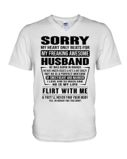 MY FREAKING AWESOME HUSBAND-PCC V-Neck T-Shirt tile