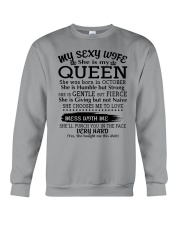 MY SEXY WIFE IS MY QUEEN October Crewneck Sweatshirt thumbnail