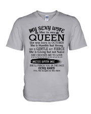 MY SEXY WIFE IS MY QUEEN October V-Neck T-Shirt thumbnail
