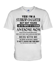 STUBBORN DAUGHTER - AWESOME MOM 08 V-Neck T-Shirt thumbnail