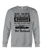 MY WIFE IS FREAKING AWESOME Crewneck Sweatshirt tile