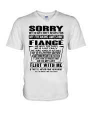 SORRRY-FIANCE-TATTOOS V-Neck T-Shirt tile