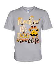 Rockin' Dog mom life V-Neck T-Shirt thumbnail