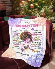 To My Daughter Small Fleece Blanket - 30" x 40" aos-coral-fleece-blanket-30x40-lifestyle-front-20