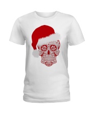 Sugar Skull Xmas tee Ladies T-Shirt front