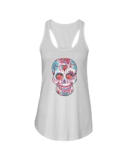 Sugar skull tank top Ladies Flowy Tank front