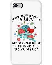 Lady Born in November Loves Crocheting Crochet 2 Phone Case tile