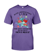 Lady Born in November Loves Crocheting Crochet 2 Premium Fit Mens Tee tile