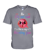 I'm Not Mad This Is My Counting Face 2 V-Neck T-Shirt tile