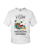 Lady Born in November Loves Crocheting Crochet Youth T-Shirt tile