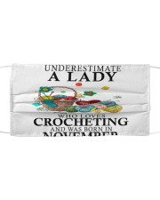 Lady Born in November Loves Crocheting Crochet Mask tile