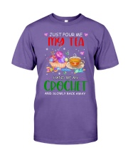 Just Pour Me My Tea Hand Me My Crochet Premium Fit Mens Tee tile