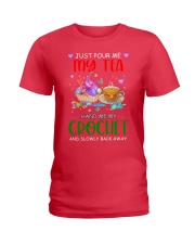 Just Pour Me My Tea Hand Me My Crochet Ladies T-Shirt tile