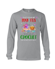 Just Pour Me My Tea Hand Me My Crochet Long Sleeve Tee tile