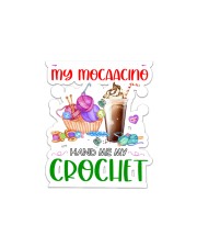 Just Pour Me My Tea Hand Me My Crochet Sticker tile