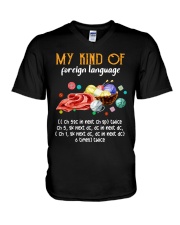 My Kind of Foreign Language Crochet V-Neck T-Shirt tile
