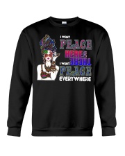 Peace Here and There Hippie Hooded Sweatshirt Crewneck Sweatshirt tile