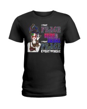 Peace Here and There Hippie Hooded Sweatshirt Ladies T-Shirt tile