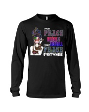 Peace Here and There Hippie Hooded Sweatshirt Long Sleeve Tee tile