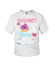 Crochet Fills My Days Yarn Fills My Rooms Youth T-Shirt tile