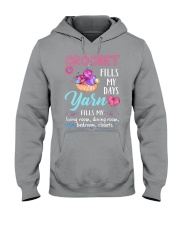 Crochet Fills My Days Yarn Fills My Rooms Hooded Sweatshirt tile