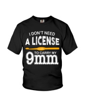 I don't need a license to carry my 9mm Youth T-Shirt tile