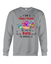 Happy Hooker Have The Balls To Prove It Crochet Crewneck Sweatshirt tile