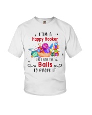 Happy Hooker Have The Balls To Prove It Crochet Youth T-Shirt tile