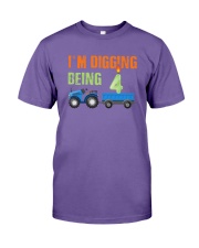 Kids 4 Year Old Tractor Birthday Shirt 4th Premium Fit Mens Tee thumbnail